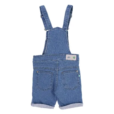 Jardineira Jeans Infantil Gijo Kids Com Bolso Canguru